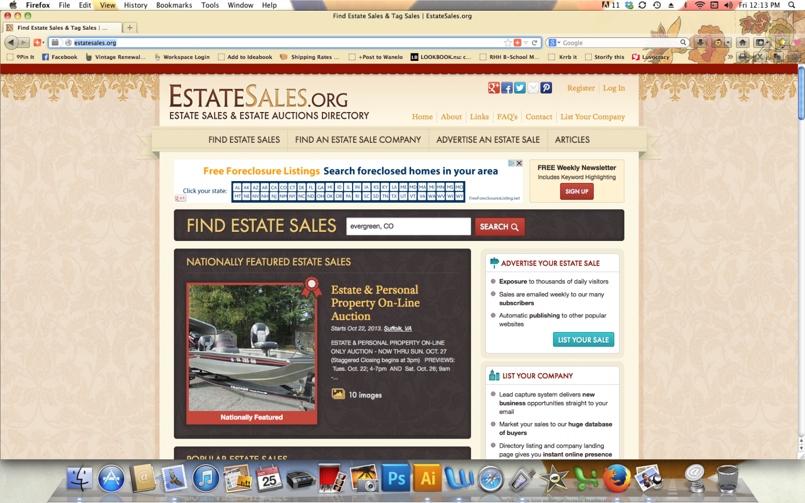 Find cheap materials at EstateSales.org